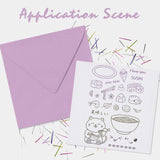 Craspire Ramen, Sushi, Lucky Cat Clear Stamps Silicone Stamp Seal for Card Making Decoration and DIY Scrapbooking