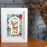 Craspire Elk, Light Strips, Holiday Wishes, Plant Borders, Snowflakes Clear Silicone Stamp Seal for Card Making Decoration and DIY Scrapbooking