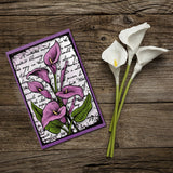 CRASPIRE Calla Lily Background Clear Silicone Stamp Seal for Card Making Decoration and DIY Scrapbooking