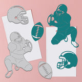 CRASPIRE Football Carbon Steel Cutting Dies Stencils, for DIY Scrapbooking/Photo Album, Decorative Embossing DIY Paper Card