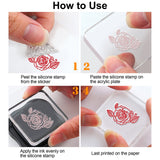 Craspire Teapot, Teacup, Rose Flower Clear Silicone Stamp Seal for Card Making Decoration and DIY Scrapbooking