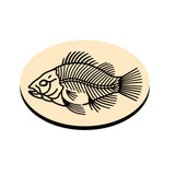 Fish Fossil Oval Wax Seal Stamps