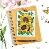 Craspire Sunflower Background Clear Silicone Stamp Seal for Card Making Decoration and DIY Scrapbooking