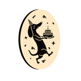 Canine and Birthday Cake Oval Wax Seal Stamps