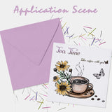 Craspire Afternoon Tea, Coffee, Books, Pocket Watch, Flowers, Teapot Clear Silicone Stamp Seal for Card Making Decoration and DIY Scrapbooking