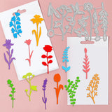 CRASPIRE Wildflowers, Leaves Carbon Steel Cutting Dies Stencils, for DIY Scrapbooking/Photo Album, Decorative Embossing DIY Paper Card