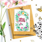Craspire Flowers, Leaves, Frame, Background Clear Silicone Stamp Seal for Card Making Decoration and DIY Scrapbooking
