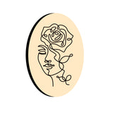 Flower and Face Oval Wax Seal Stamps