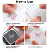 Craspire Clear Stamps Silicone Stamp Seal for Card Making Decoration and DIY Scrapbooking, Wreath, Butterflies, Roses, Leaves