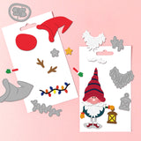 CRASPIRE Santa Claus, Christmas Tree, Christmas Wreath, Stick Pond, Gingerbread Man Carbon Steel Cutting Dies Stencils, for DIY Scrapbooking/Photo Album, Decorative Embossing DIY Paper Card