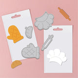CRASPIRE Dessert Chef Carbon Steel Cutting Dies Stencils, for DIY Scrapbooking/Photo Album, Decorative Embossing DIY Paper Card