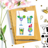 Craspire Layered Drink, Wine Clear Stamps Silicone Stamp Seal for Card Making Decoration and DIY Scrapbooking