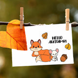 Craspire Autumn, Animals, Thanks, Pumpkin, Deer, Fox, Leaf, Fruit Clear Silicone Stamp Seal for Card Making Decoration and DIY Scrapbooking
