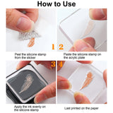 Craspire Feather Stamps Silicone Stamp Seal for Card Making Decoration and DIY Scrapbooking