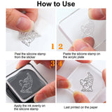 Craspire Love Gnome, Valentine's Day Clear Stamps Silicone Stamp Seal for Card Making Decoration and DIY Scrapbooking