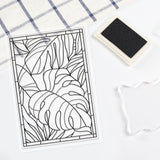 Craspire Glass Painting, Tropical Plants, Summer Clear Silicone Stamp Seal for Card Making Decoration and DIY Scrapbooking