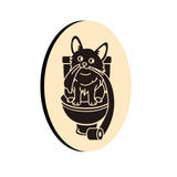 Puppy Squatting Toilet Oval Wax Seal Stamps
