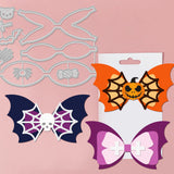 CRASPIRE Halloween Bow, Pumpkin, Cat, Bat, Skeleton Carbon Steel Cutting Dies Stencils, for DIY Scrapbooking/Photo Album, Decorative Embossing DIY Paper Card