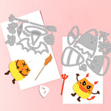 CRASPIRE Candy Corn, Halloween Carbon Steel Cutting Dies Stencils, for DIY Scrapbooking/Photo Album, Decorative Embossing DIY Paper Card