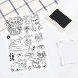 Craspire Dog, Falafel, Kitten, Friendship, Flowers, Dog Toy, Paw Print Clear Stamps Silicone Stamp Seal for Card Making Decoration and DIY Scrapbooking