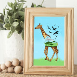 Craspire Giraffe, Animal, Tree, Bird, Realistic Clear Silicone Stamp Seal for Card Making Decoration and DIY Scrapbooking