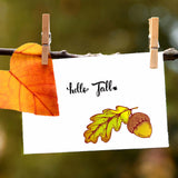 Craspire Autumn, Fallen Leaves, Maple Leaves, Acorns, Hello Clear Silicone Stamp Seal for Card Making Decoration and DIY Scrapbooking