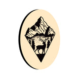 Elk and Mountain Oval Wax Seal Stamps