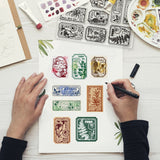 Craspire Custom PVC Plastic Clear Stamps, for DIY Scrapbooking, Photo Album Decorative, Cards Making, Plants Pattern, 160x110x3mm