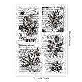 Craspire Custom PVC Plastic Clear Stamps, for DIY Scrapbooking, Photo Album Decorative, Cards Making, Leaf Pattern, 160x110x3mm