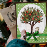 Craspire Fruit Tree, Pomegranate Tree, Pine Tree, Rabbit, Bird Clear Silicone Stamp Seal for Card Making Decoration and DIY Scrapbooking