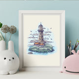 Craspire Lighthouse and Seagul Clear Silicone Stamp Seal for Card Making Decoration and DIY Scrapbooking