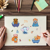 Craspire Bath, Bear, Kitten, Baby Elephant, Fox, Soap, Bath Ball, Shower Gel, Duckling, Scissors, Bone, Comb Clear Silicone Stamp Seal for Card Making Decoration and DIY Scrapbooking