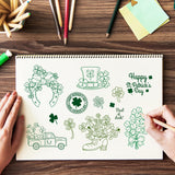 Craspire Four-leaf Clover, Clover, Clover, St Patrick's Day Clear Stamps Silicone Stamp Seal for Card Making Decoration and DIY Scrapbooking