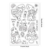 Craspire Gnome, Elves, Learning, School, Books Clear Stamps Silicone Stamp Seal for Card Making Decoration and DIY Scrapbooking
