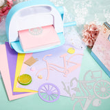 CRASPIRE Bicycles, Balloons, Flowers and Plants, Tires, Woven Baskets Carbon Steel Cutting Dies Stencils, for DIY Scrapbooking/Photo Album, Decorative Embossing DIY Paper Card