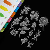 Craspire TPR Stamps, with Acrylic Board, for Imprinting Metal, Plastic, Wood, Leather, Mixed Patterns, Leaf Pattern, 6-1/4x4-3/8 inches(16x11cm)