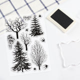 Craspire Tree, Forest, Plants Clear Stamps Silicone Stamp Seal for Card Making Decoration and DIY Scrapbooking