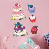 CRASPIRE Berry Cake, Birthday Cake, Cup Cake Carbon Steel Cutting Dies Stencils, for DIY Scrapbooking/Photo Album, Decorative Embossing DIY Paper Card