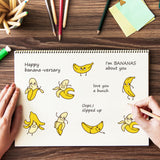 Craspire Banana, Batching Emoji, Word Clear Silicone Stamp Seal for Card Making Decoration and DIY Scrapbooking