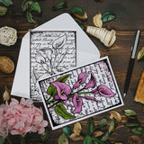 CRASPIRE Calla Lily Background Clear Silicone Stamp Seal for Card Making Decoration and DIY Scrapbooking