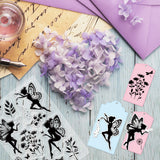 Craspire PVC Plastic Stamps, for DIY Scrapbooking, Photo Album Decorative, Cards Making, Stamp Sheets, Fairy Pattern, 16x11x0.3cm