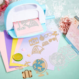 CRASPIRE Travel, Globe, Suitcase, Airplane, Tent, Sunglasses, Street Signs, Map, Camera, Compass Carbon Steel Cutting Dies Stencils, for DIY Scrapbooking/Photo Album, Decorative Embossing DIY Paper Card