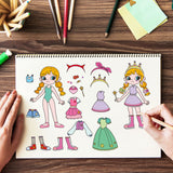 Craspire Girl, Clothes, Dress Up, Cartoon Clear Silicone Stamp Seal for Card Making Decoration and DIY Scrapbooking