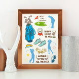 Craspire Golf Clear Stamps Silicone Stamp Seal for Card Making Decoration and DIY Scrapbooking