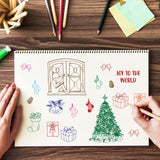 Craspire Christmas Stamps Silicone Stamp Seal for Card Making Decoration and DIY Scrapbooking, Christmas Girl, Christmas Tree, Socks, Gifts