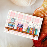 Craspire Read, Animal, Bookshelf Clear Silicone Stamp Seal for Card Making Decoration and DIY Scrapbooking