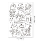 Craspire Summer, Ocean, Gnome, Beach, Swimming, Sand Castle, Ice Cream Clear Stamps Silicone Stamp Seal for Card Making Decoration and DIY Scrapbooking