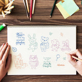 Craspire Clear Silicone Stamp Seal for Card Making Decoration and DIY Scrapbooking, Includes Outdoor Adventure, Animals, Rabbits, Bears, Cats, Foxes, Mice, Jungle