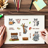 Craspire Raccoon Clear Silicone Stamp Seal for Card Making Decoration and DIY Scrapbooking