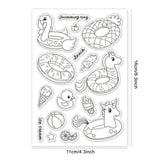 Craspire Swimming Ring, Animal, Fruit, Ice Cream, Summer, Ocean, Beach, Pineapple Clear Silicone Stamp Seal for Card Making Decoration and DIY Scrapbooking